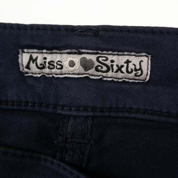 MISS SIXTY navy mid-rise crop pants size 29 - Picture 2 of 8